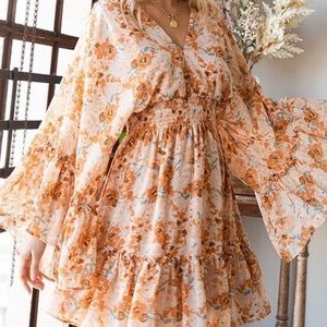 Bell sleeve dress